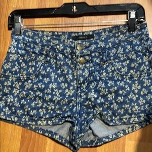 Forever 21 high waist jean shorts